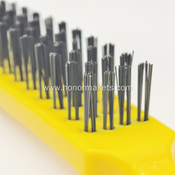 4 Row Wire Brush with Wooden Handle